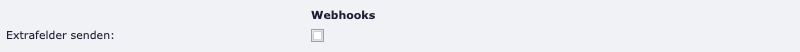 Einstellung für Webhooks