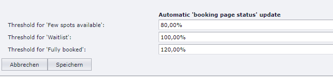 Webstatus threshold festlegen