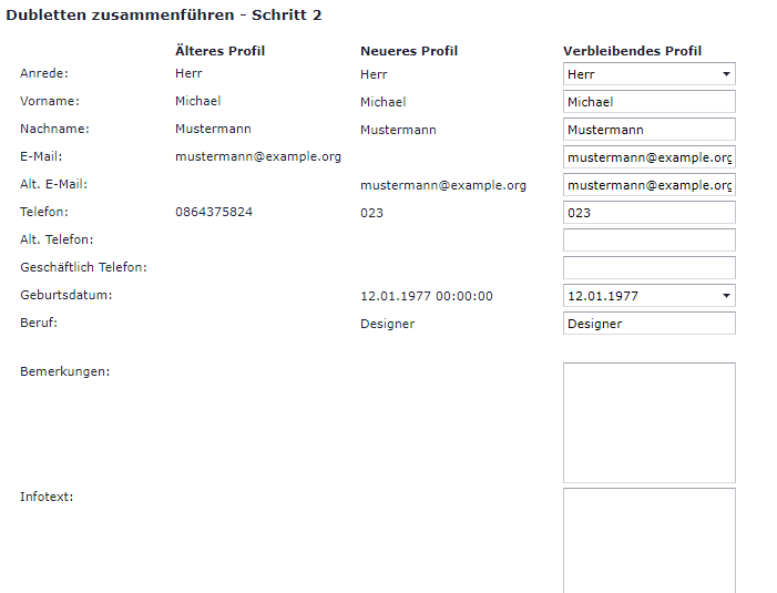 SeminarDesk Dubletten zusammenführen