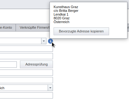 Verifikation der Anschrift für Rechnungen